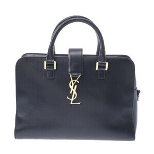 SAINT LAURENT Cabas Black Calfskin Handbag